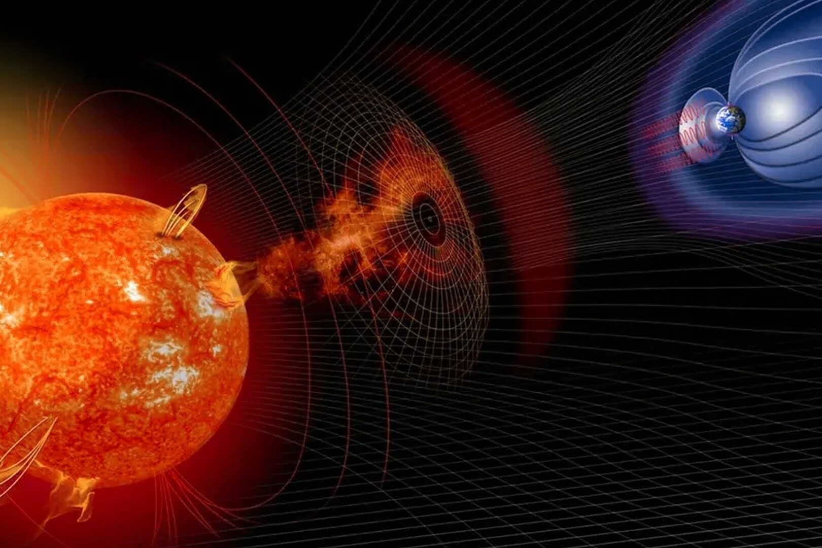 Este fenómeno podría generar alteraciones temporales en el funcionamiento de los satélites, sistemas de GPS, entre otros.  Imagen tomada de Vos TV.