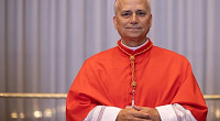 León XIV cenó con los cardenales en Santa Marta.  Imagen tomada de Aciprensa.